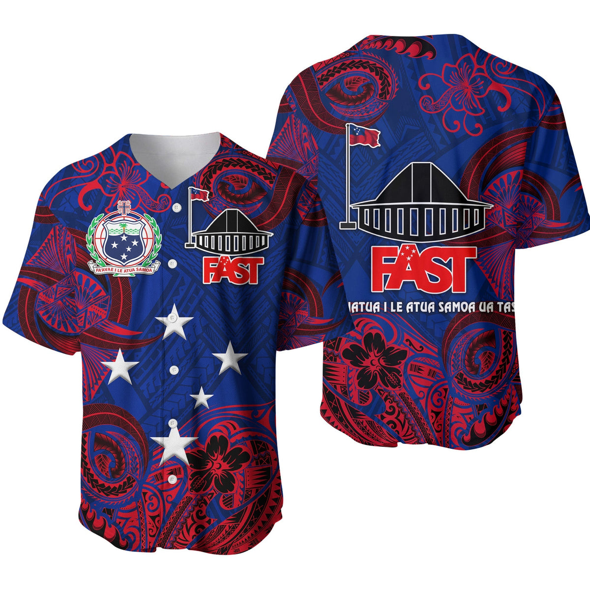 Samoa FAST Party Baseball Jersey Unique Style NO.1 LT8 - Wonder Print Shop