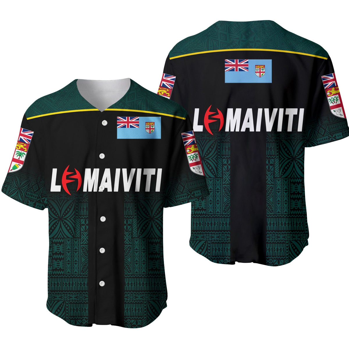 Fiji Lomaiviti Rugby Baseball Jersey Simple Vibes LT8 - Wonder Print Shop