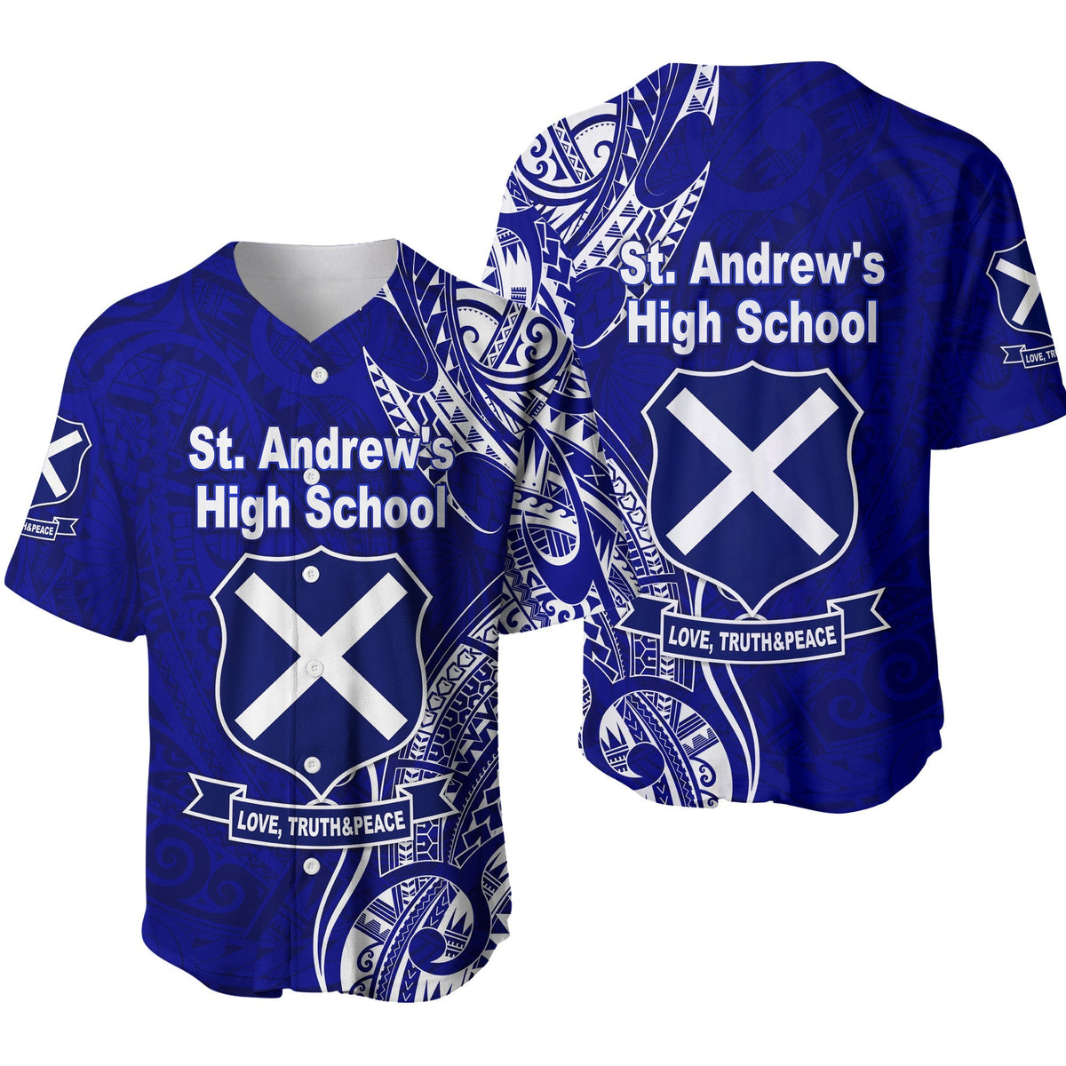 St. andrew's High School Baseball Jersey Original Style LT8 - Wonder Print Shop