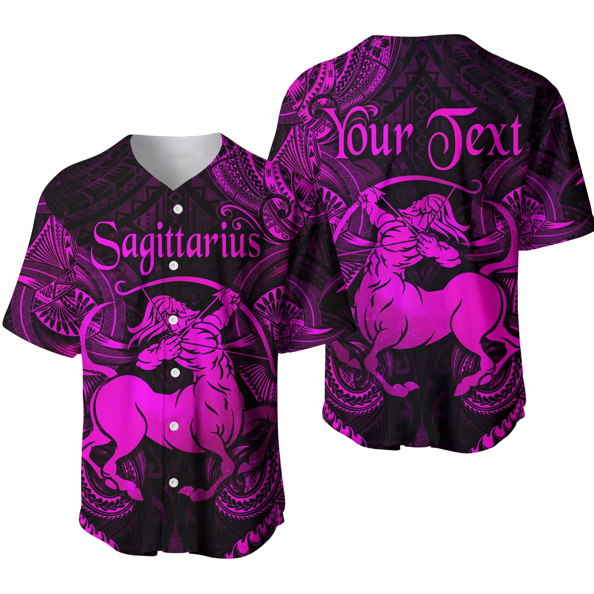 custom-personalised-sagittarius-zodiac-polynesian-baseball-jersey-unique-style-pink