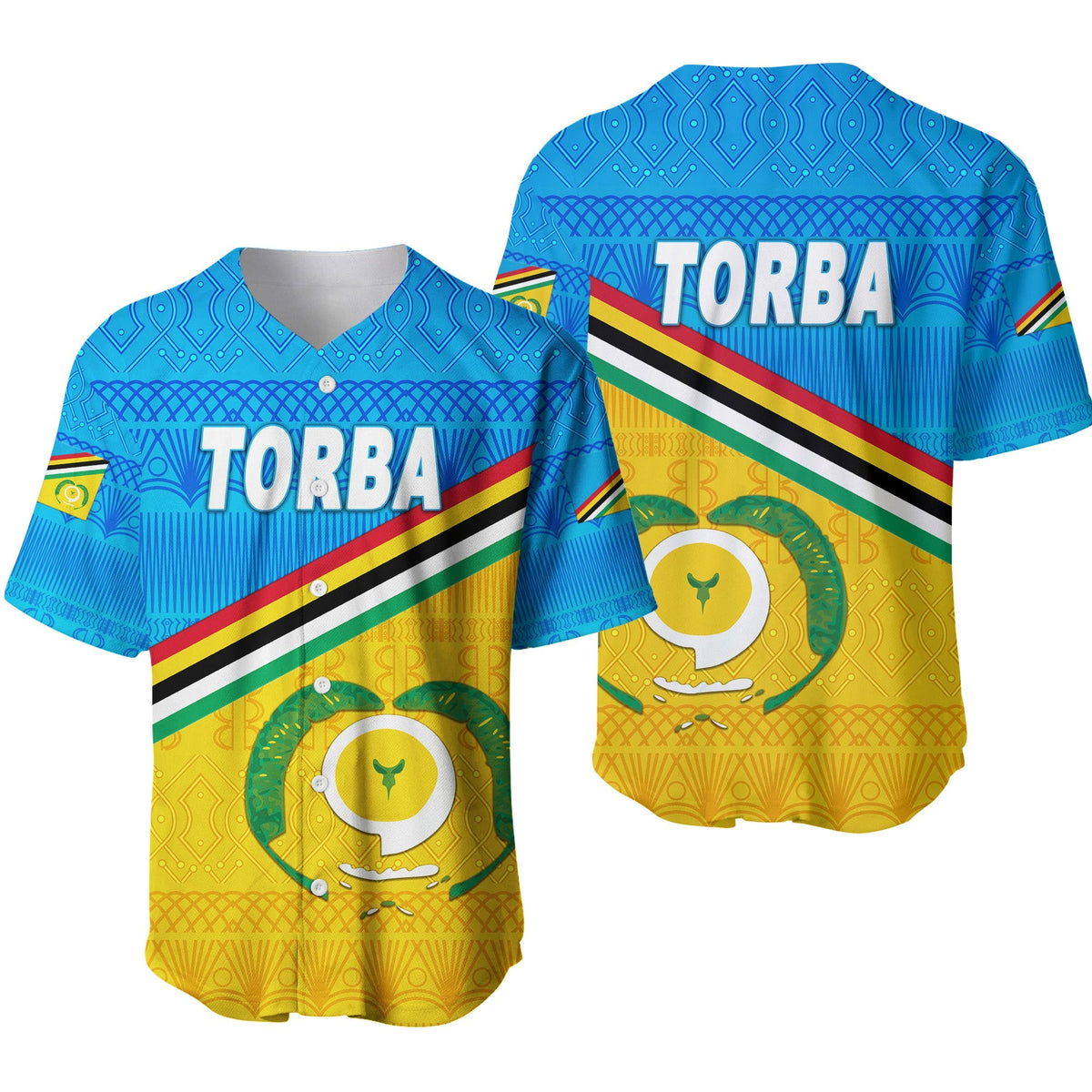 Torba Province Baseball Jersey Vanuatu Pattern Traditional Style LT8 - Wonder Print Shop