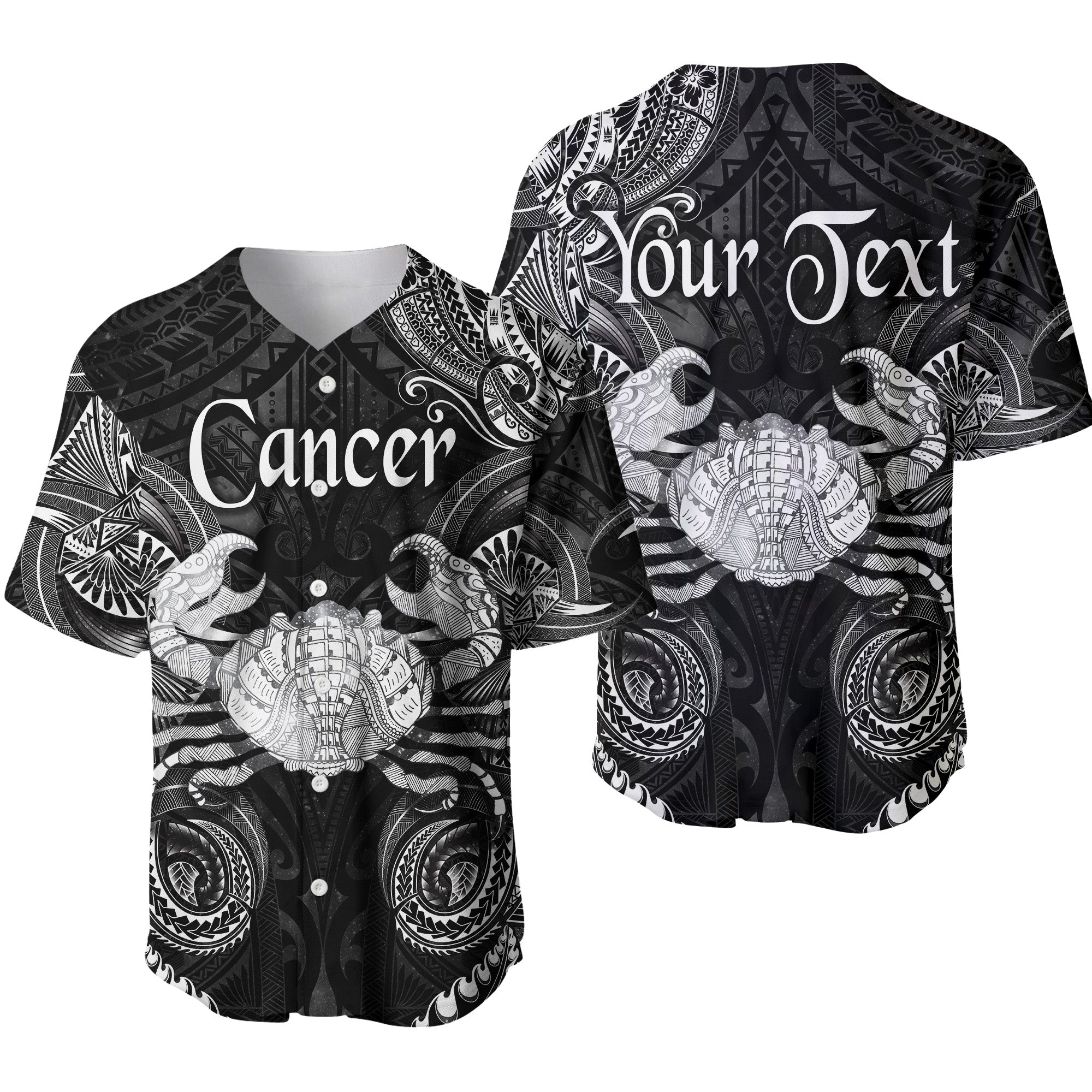 custom-personalised-cancer-zodiac-polynesian-baseball-jersey-unique-style-black