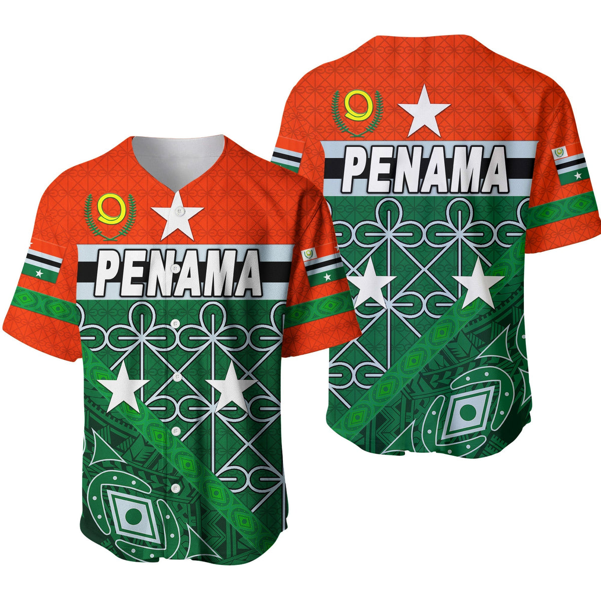 Penama Province Baseball Jersey Vanuatu Pattern Unique Style LT8 - Wonder Print Shop
