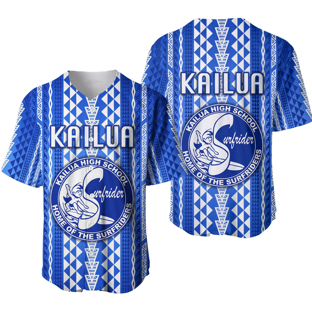Hawaii Kailua High School Baseball Jersey Surfriders Simple Style LT8 - Wonder Print Shop