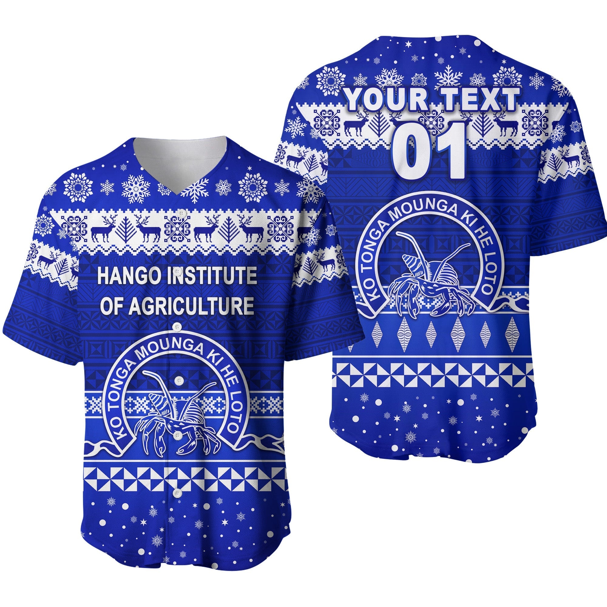 custom-personalised-hango-institute-of-agriculture-christmas-baseball-jersey-simple-style