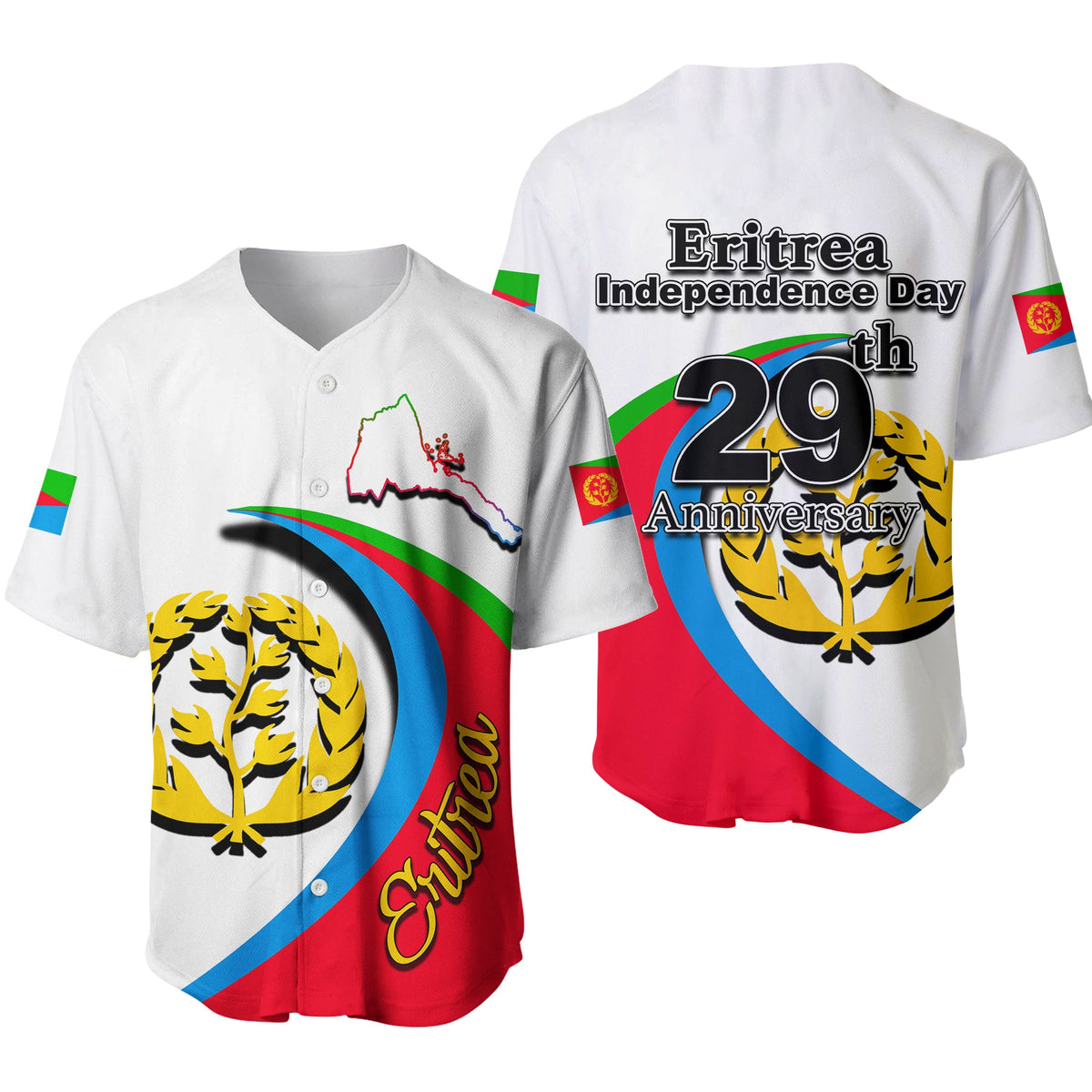 Eritrea Independence Day Lover Baseball Jersey LT6 - Wonder Print Shop