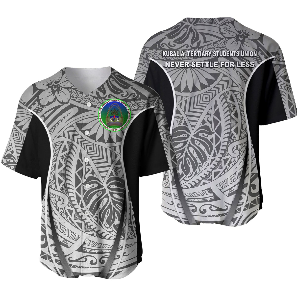 Papua New Guinea Kubalia Tertiary Students Union Baseball Jersey Gray LT8 - Wonder Print Shop