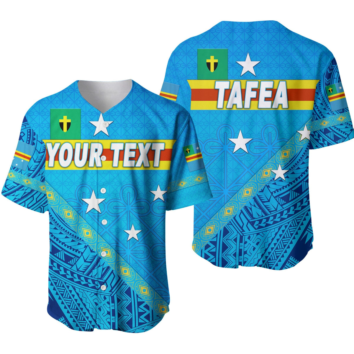 (Custom Personalised) Tafea Province Baseball Jersey Vanuatu Pattern Unique Style LT8 - Wonder Print Shop