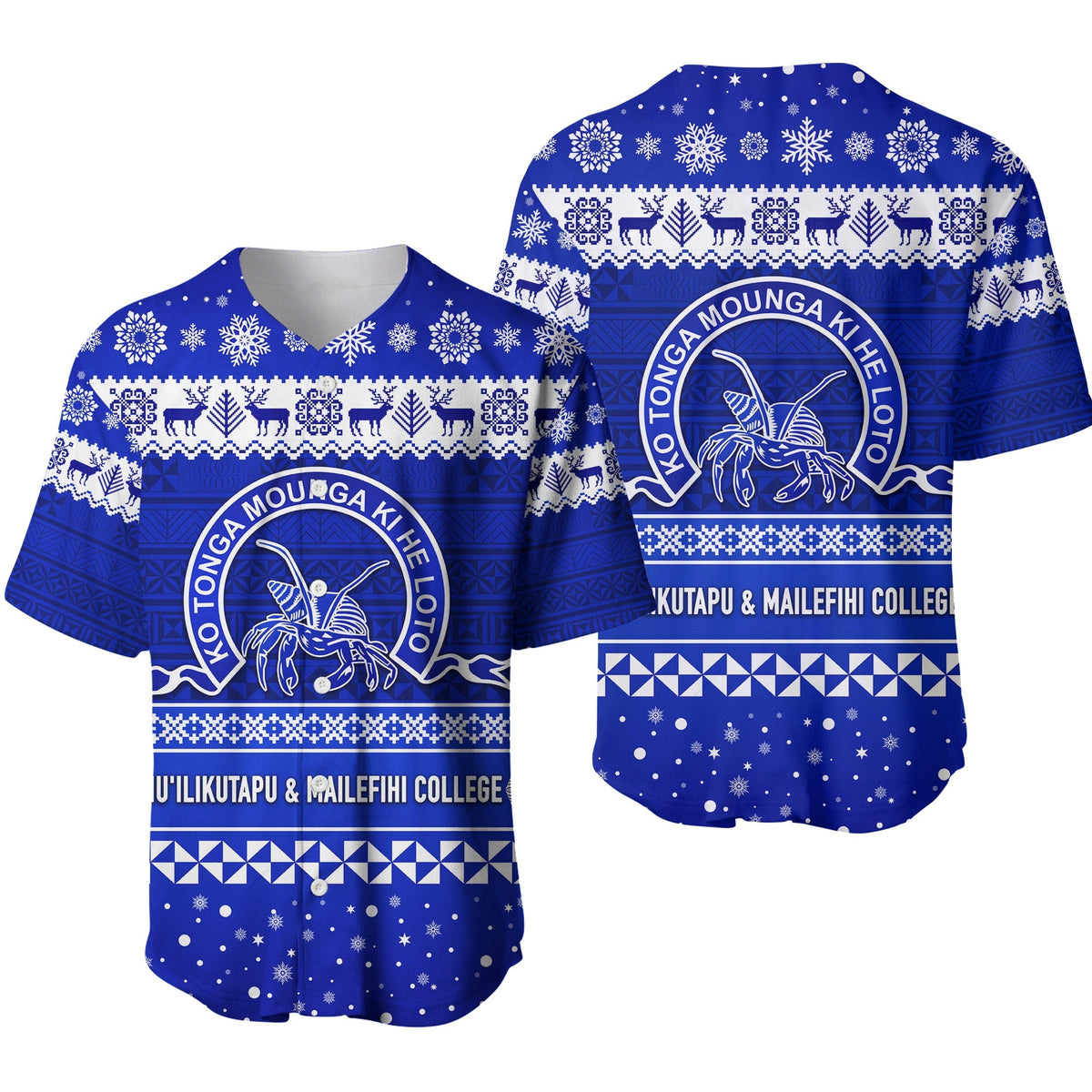 Siu'ilikutapu and Mailefihi College Christmas Baseball Jersey Simple Style LT8 - Wonder Print Shop