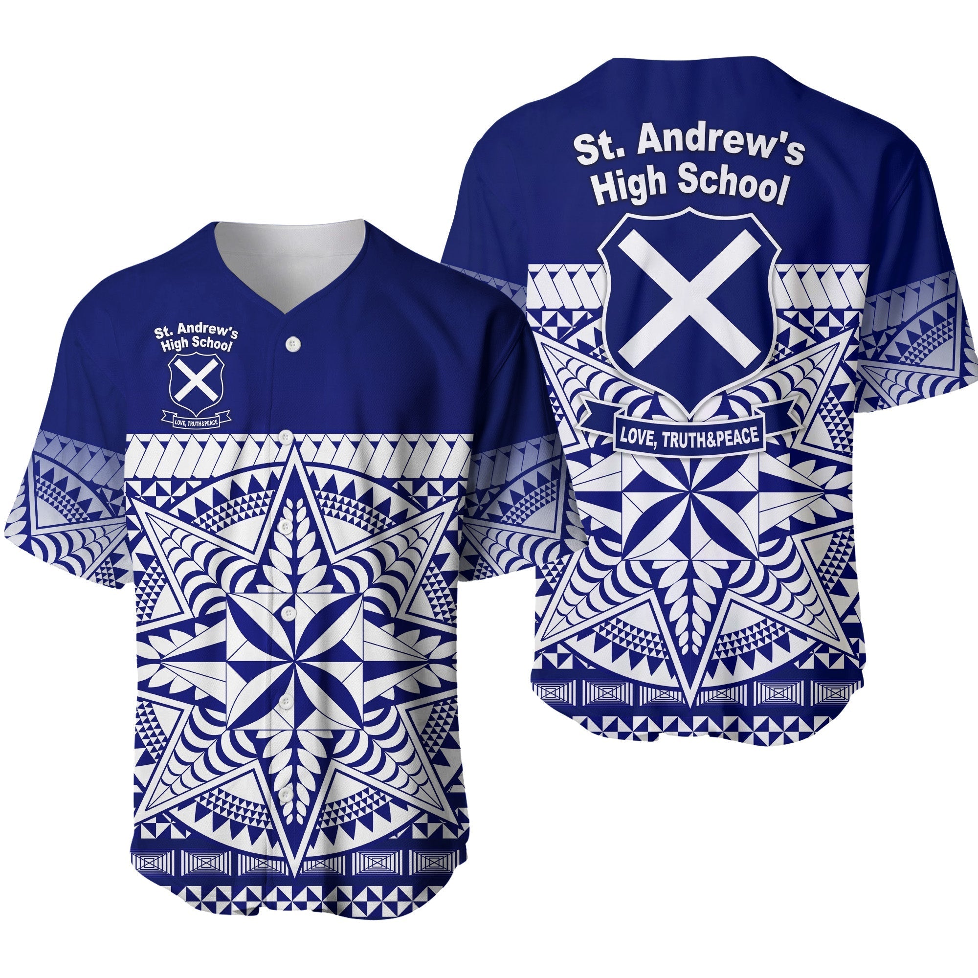 St. andrew's High School Baseball Jersey Simplified Version LT8 - Wonder Print Shop