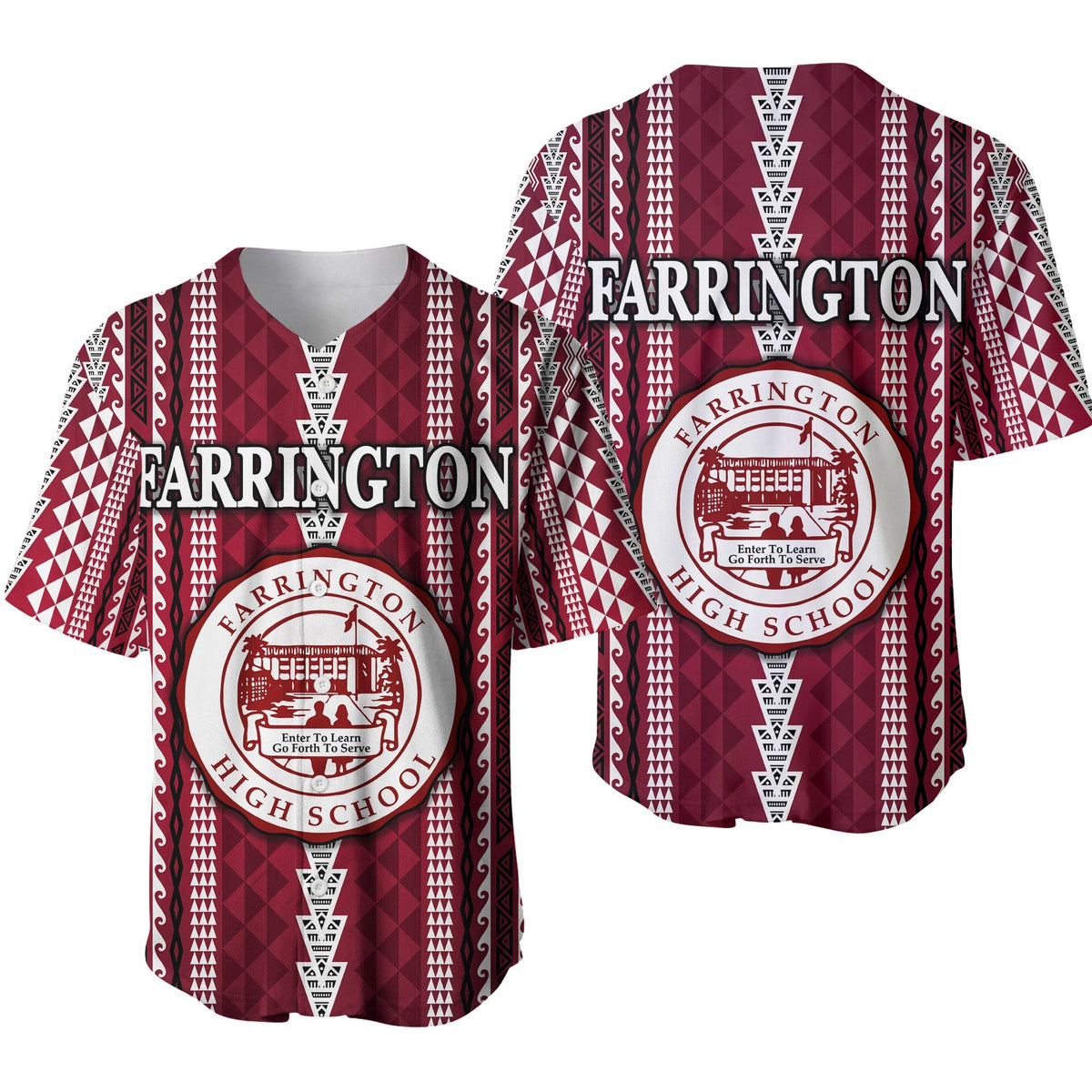 Hawaii Farrington High School Baseball Jersey Simple Style LT8 - Wonder Print Shop
