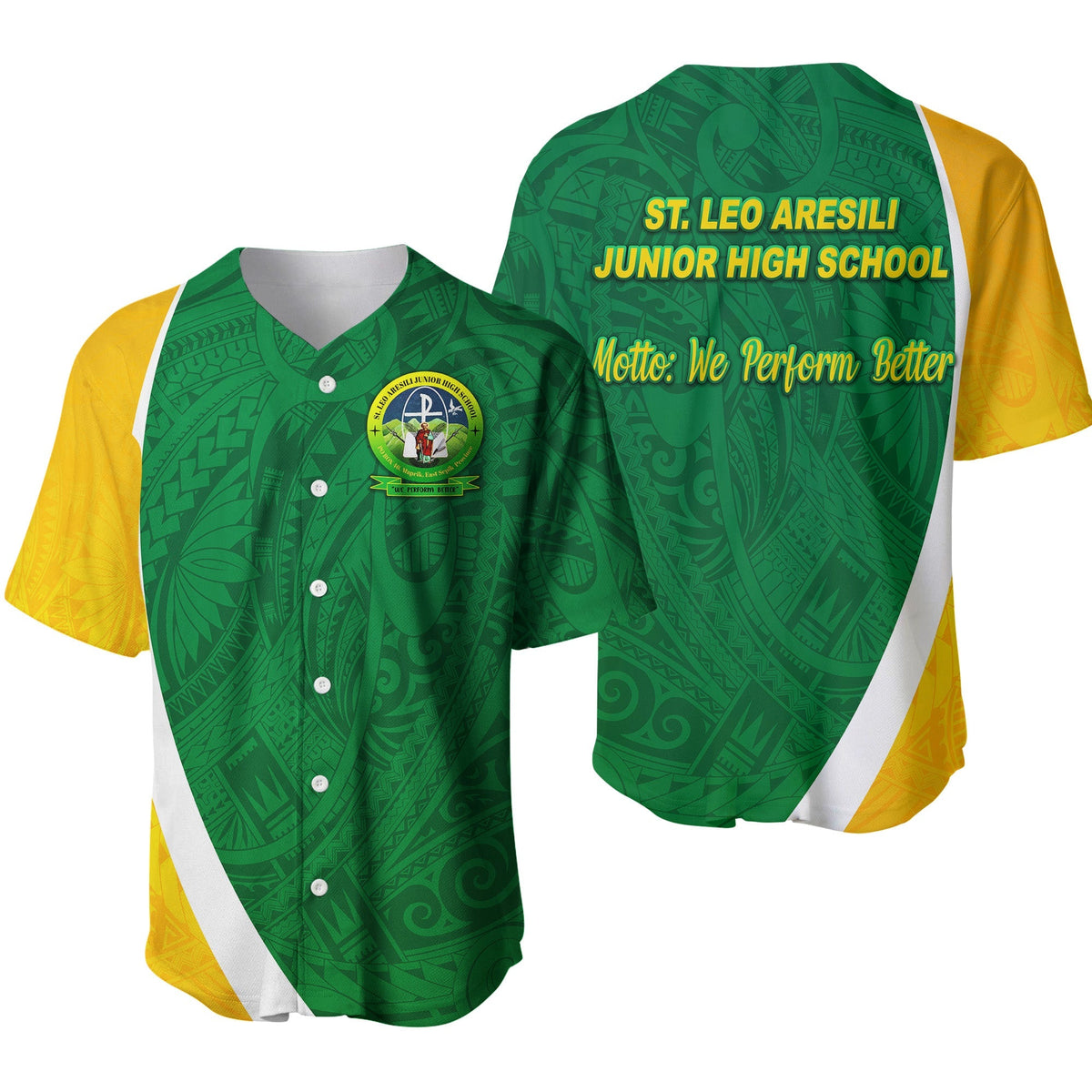 St. Leo Aresili Junior High School Baseball Jersey Simplified Version LT8 - Wonder Print Shop