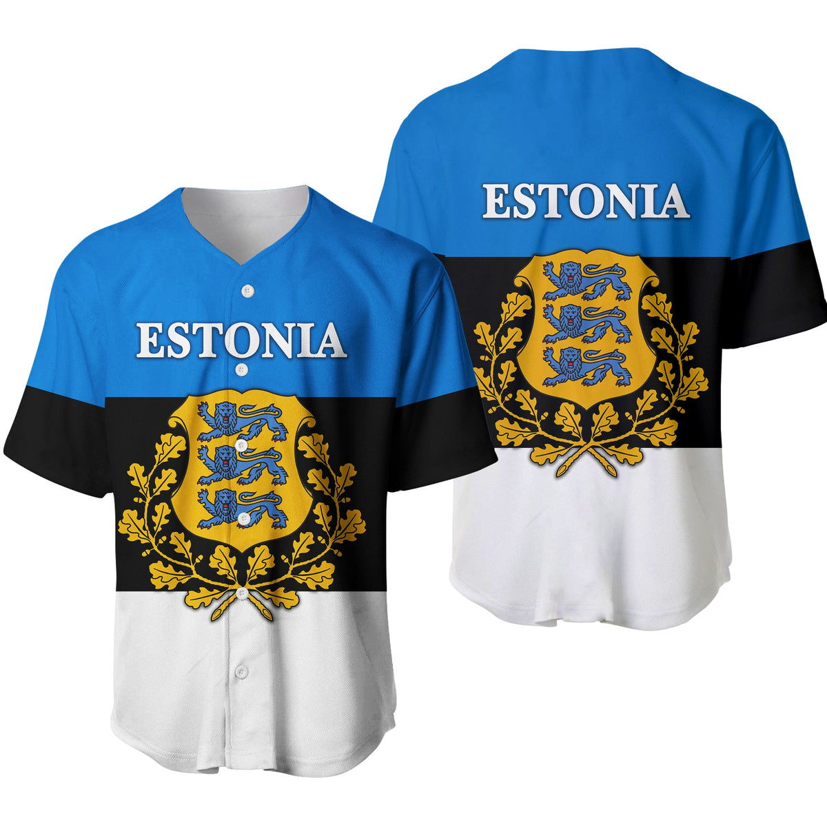 Estonia Baseball Jersey Flag Style LT8 - Wonder Print Shop
