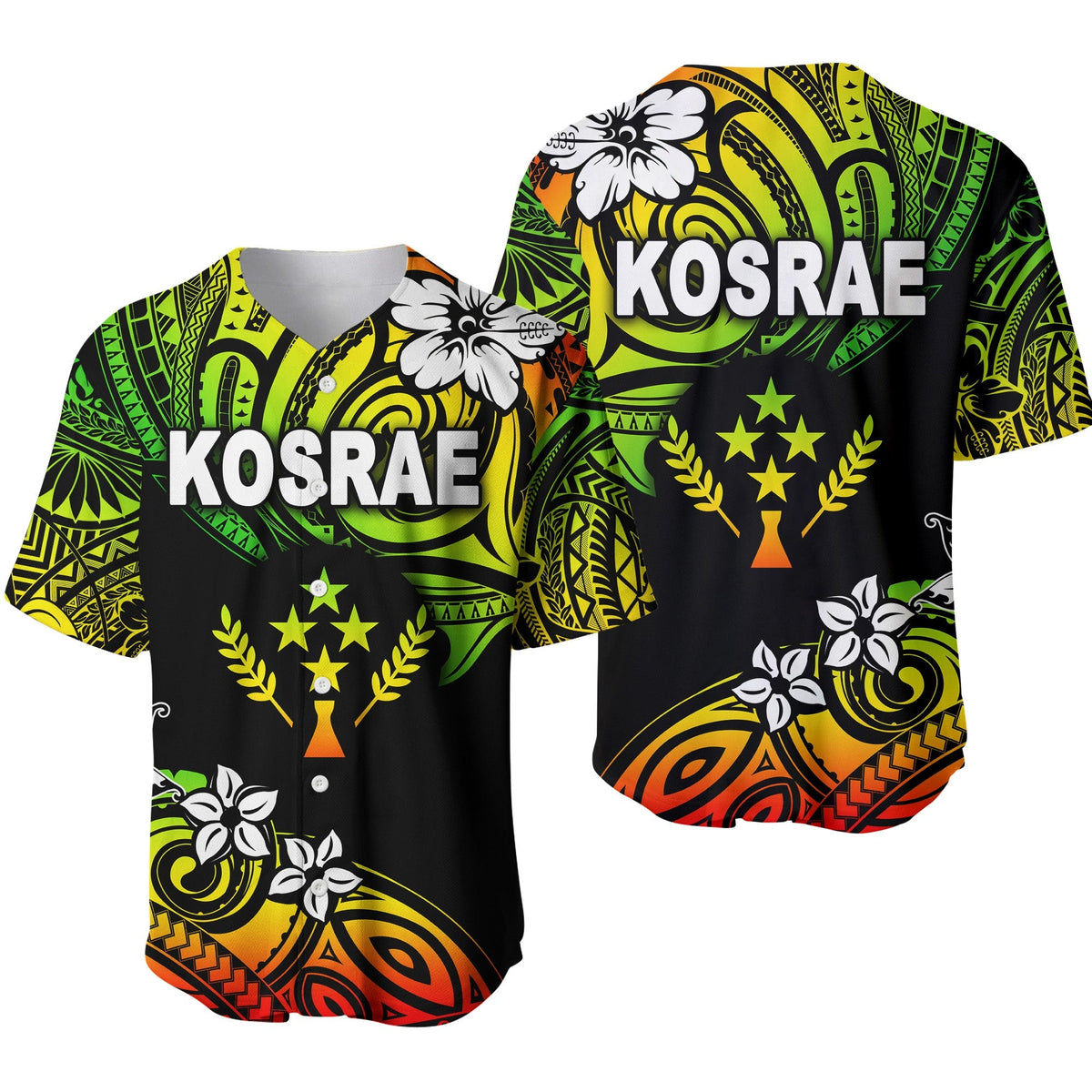 FSM Kosrae Baseball Jersey Unique Vibes - Reggae LT8 - Wonder Print Shop