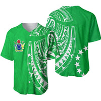 Cook Islands Baseball Jersey Polynesian Flowers Version White LT13 - Wonder Print Shop