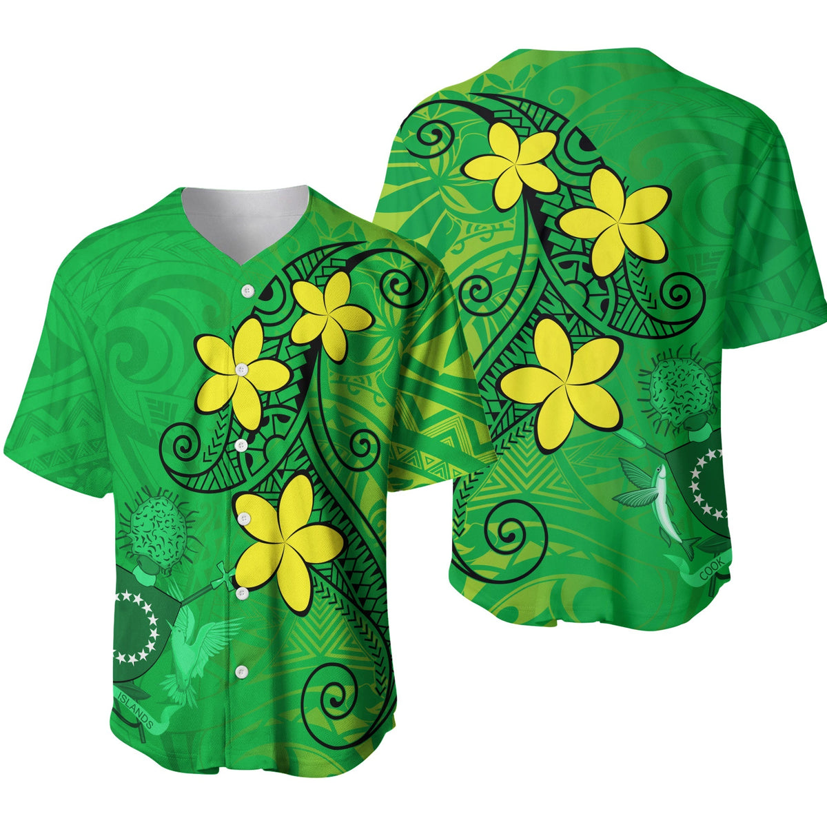 Cook Islands Baseball Jersey Lovely Flowers LT13 - Wonder Print Shop