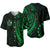 Cook Islands Baseball Jersey Polynesian Flowers Version 01 Green LT13 - Wonder Print Shop