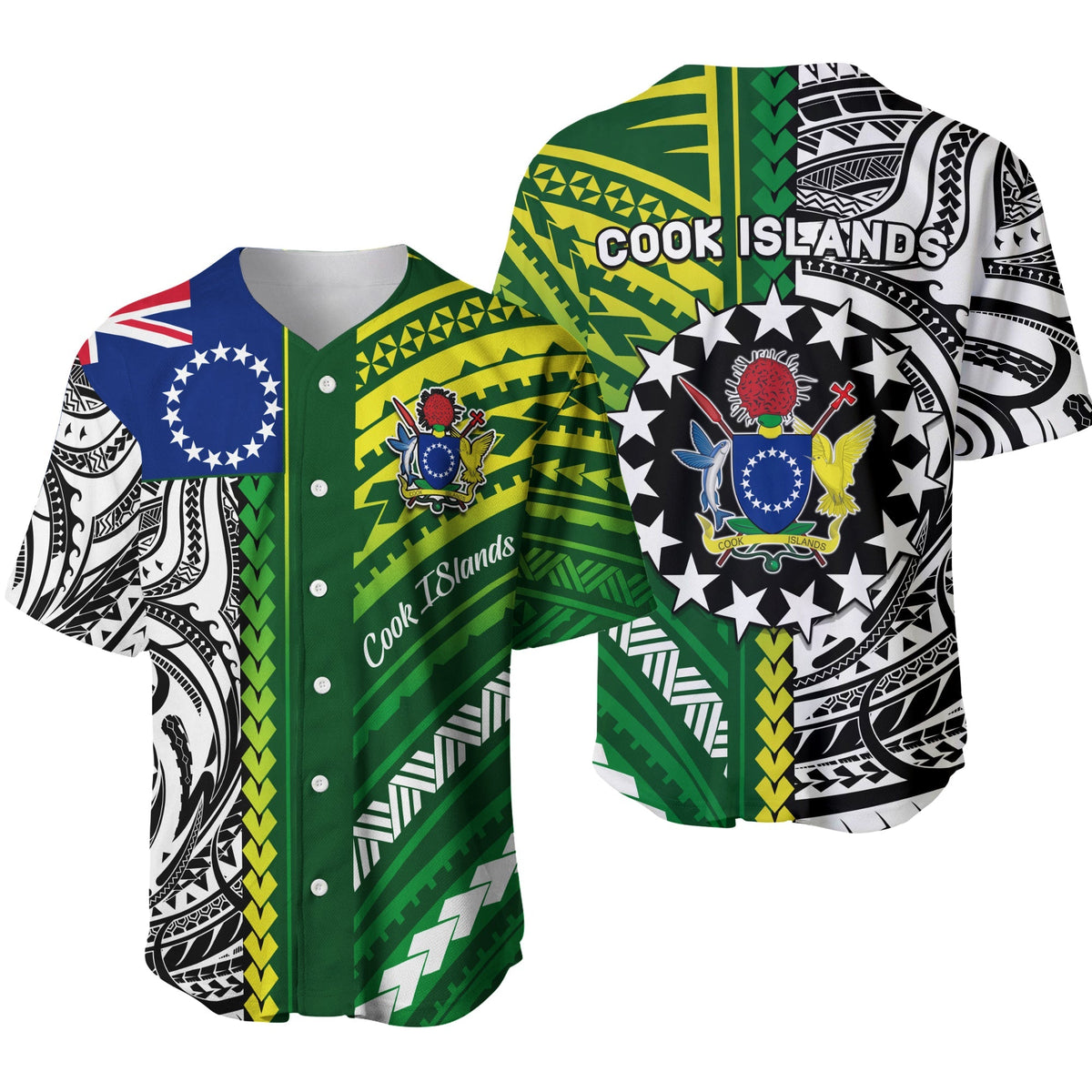 Cook Islands Unique Baseball Jersey Polynesia Pattern LT13 - Wonder Print Shop
