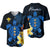 Hawaii Turtle Baseball Jersey Hawaiian Flowers Version Blue Elegant LT13 - Wonder Print Shop