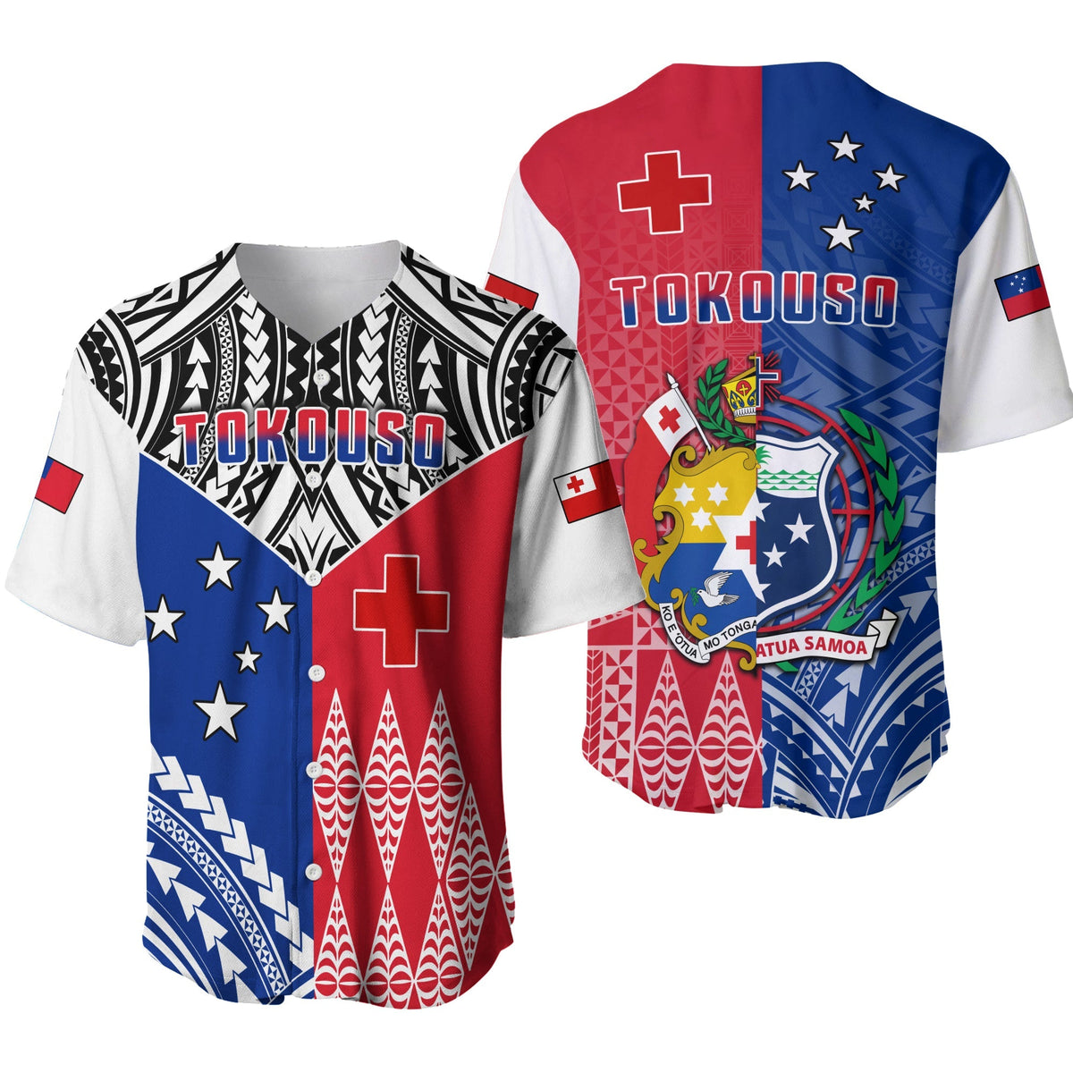 Spirit Of TokoUso Baseball Jersey Tonga and Samoa LT13 - Wonder Print Shop