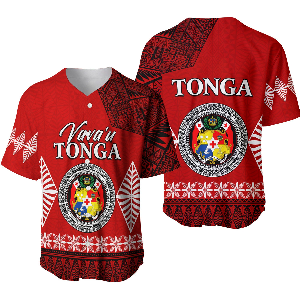 Vava u Tonga Baseball Jersey Tongan Ngatu LT13 - Wonder Print Shop