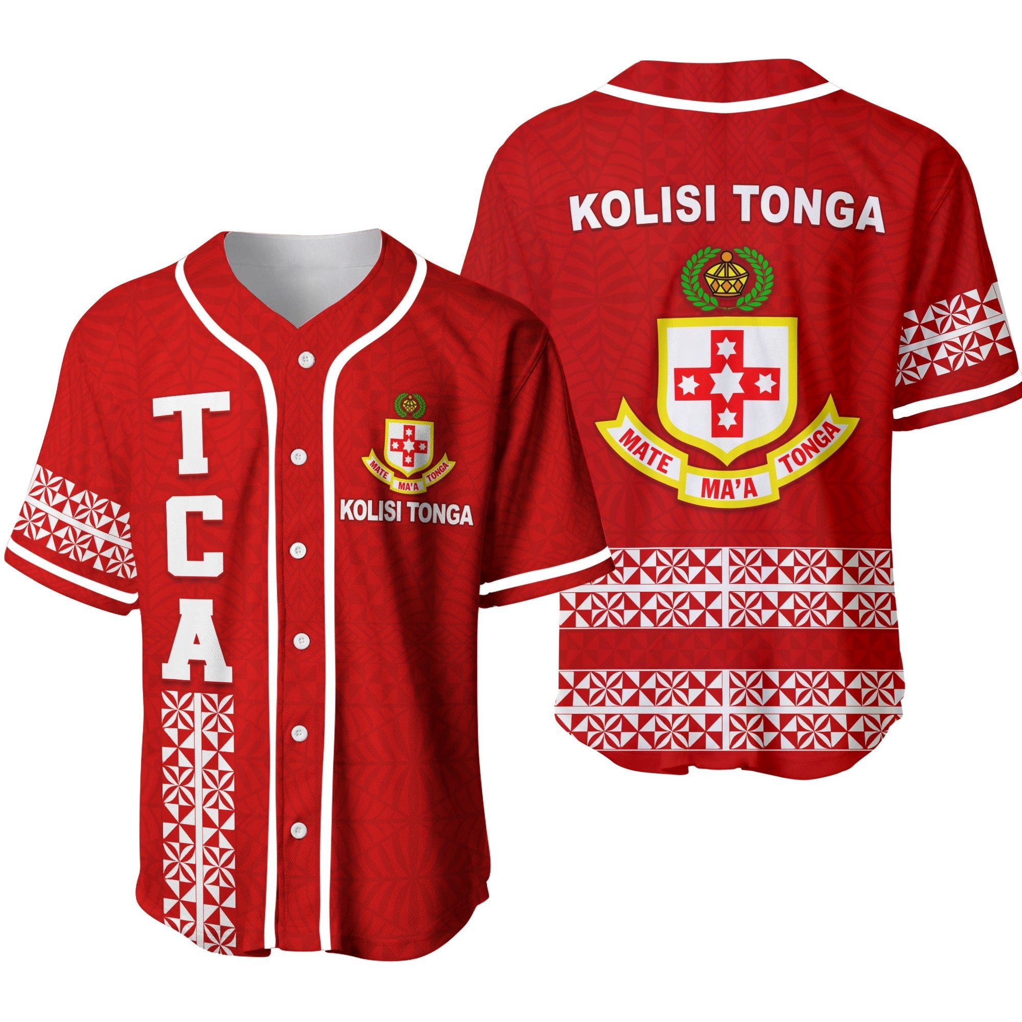 Kolisi Tonga Baseball Jersey - TCA LT13 - Wonder Print Shop