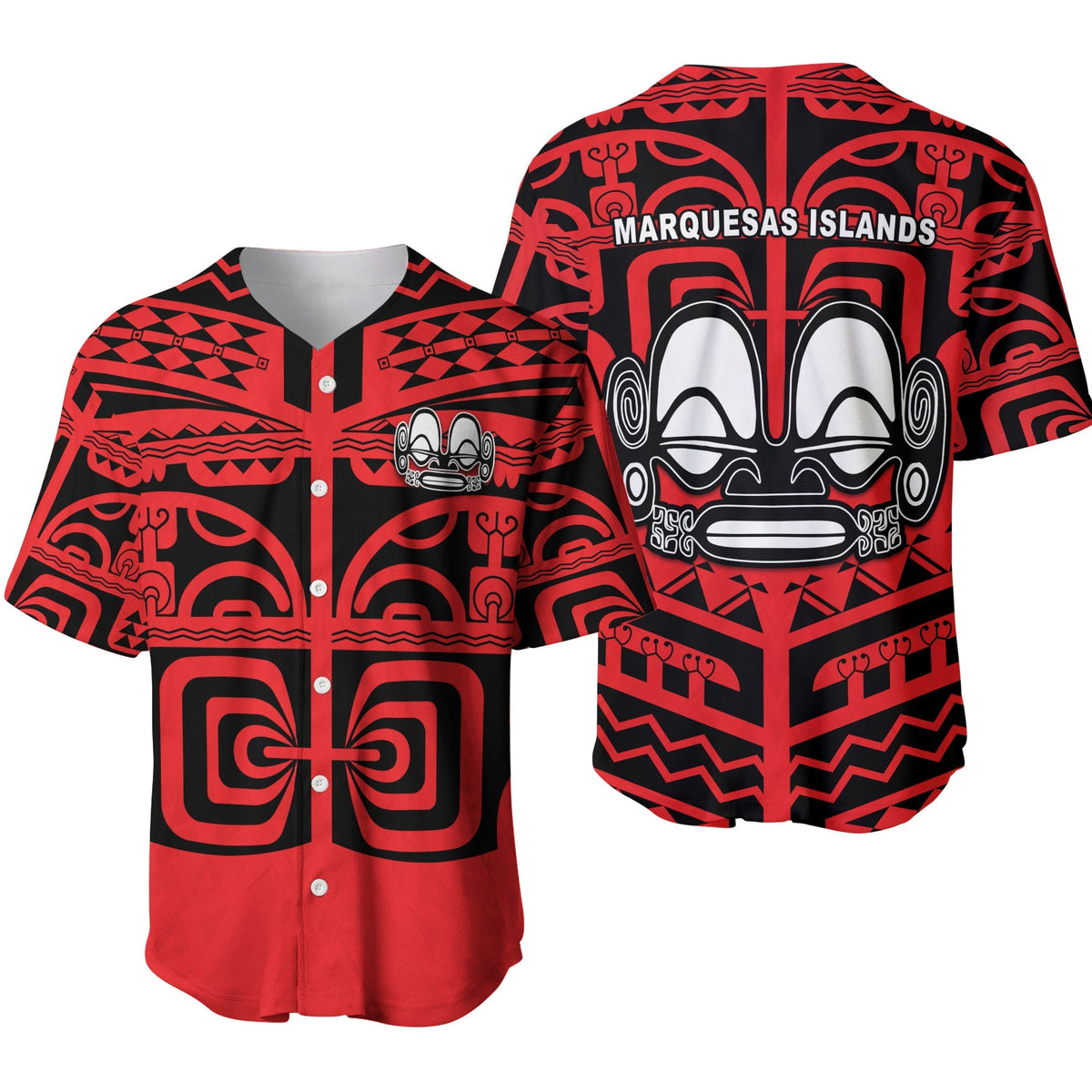 Marquesas Islands Baseball Jersey - Marquesas Tattoo LT13 - Wonder Print Shop