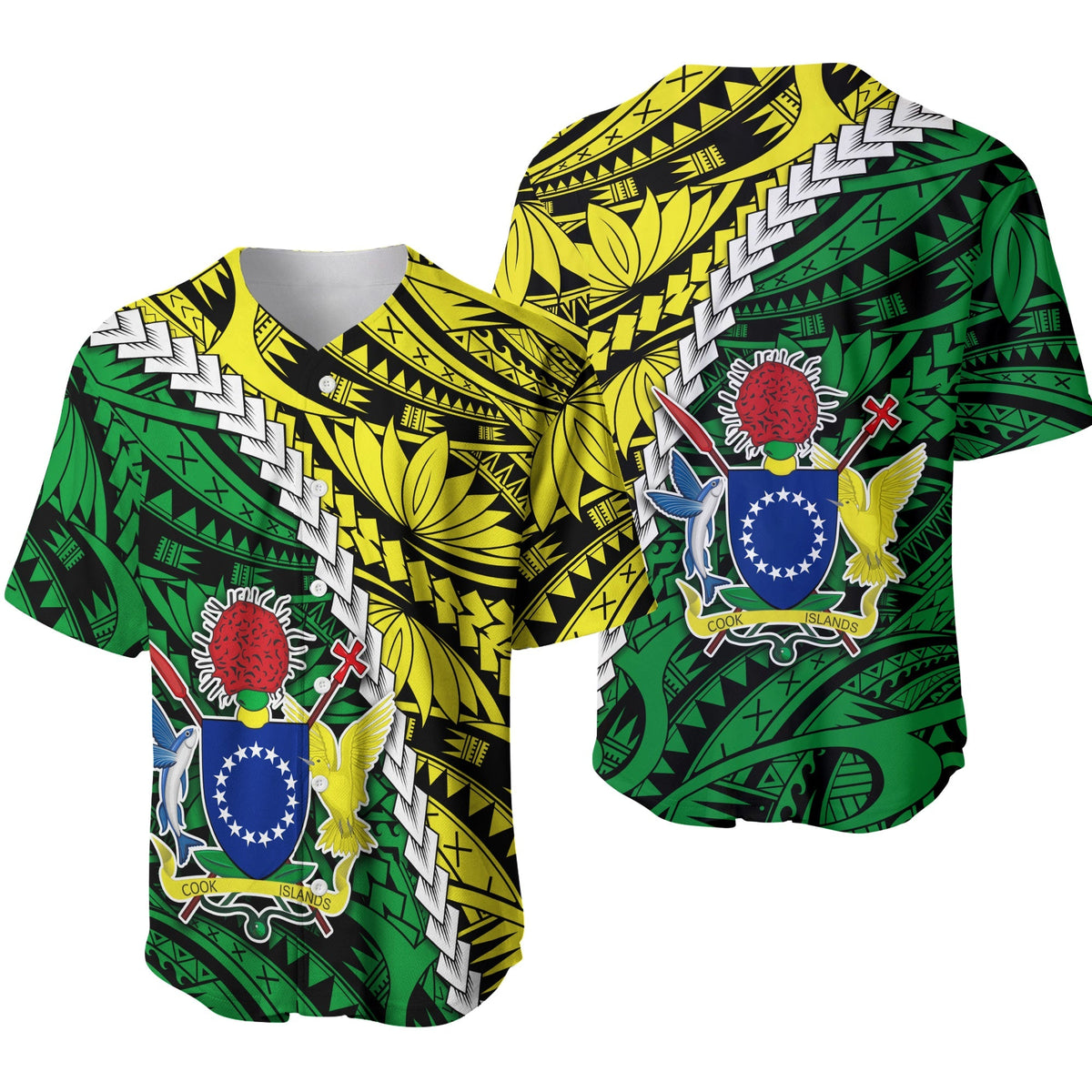 Cook Islands Baseball Jersey Polynesian Pattern LT13 - Wonder Print Shop