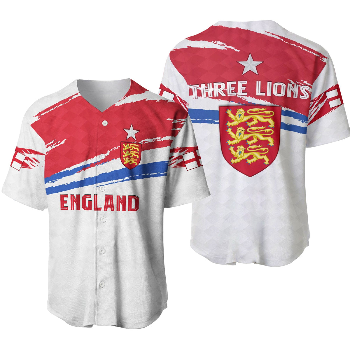England Football Baseball Jersey - Come on England LT13 - Wonder Print Shop