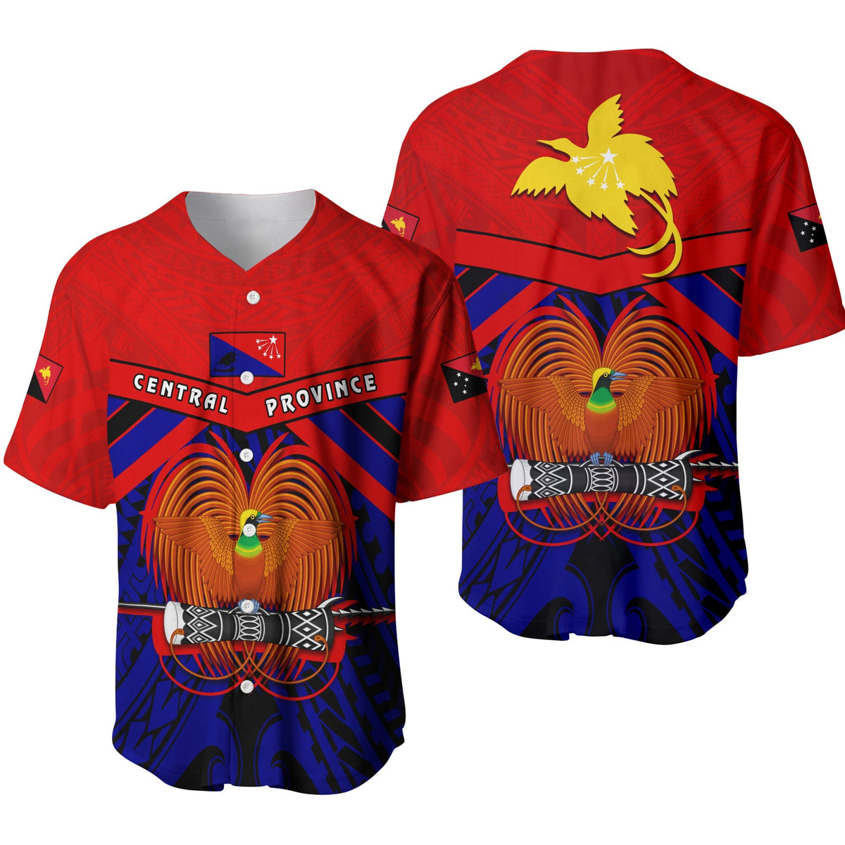 Central Province Baseball Jersey Papua New Guinea LT13 - Wonder Print Shop