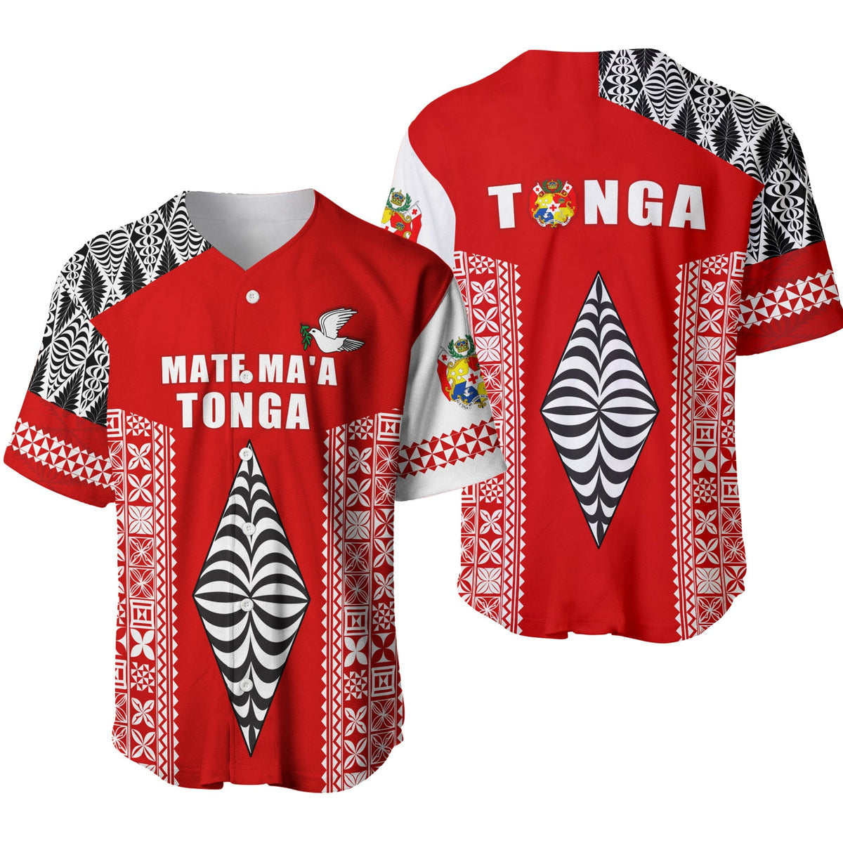 Tonga Rugby Baseball Jersey Mate Ma'a Tonga LT13 - Wonder Print Shop