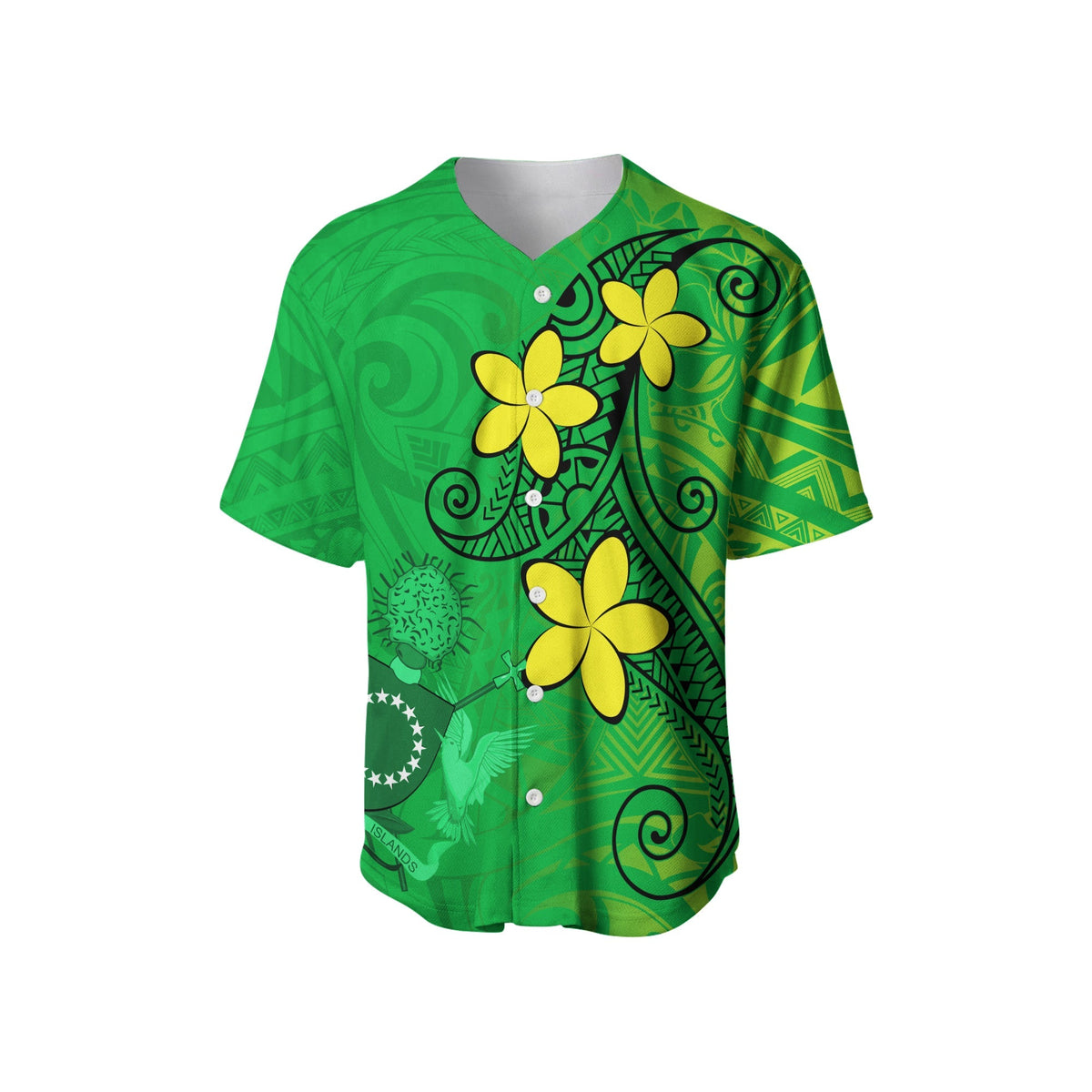 Cook Islands Baseball Jersey Lovely Flowers LT13 - Wonder Print Shop