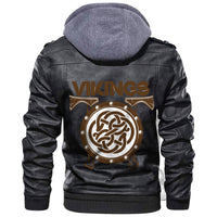 Viking Battle Shield With Axes Leather Jacket RLT12 - Wonder Print Shop