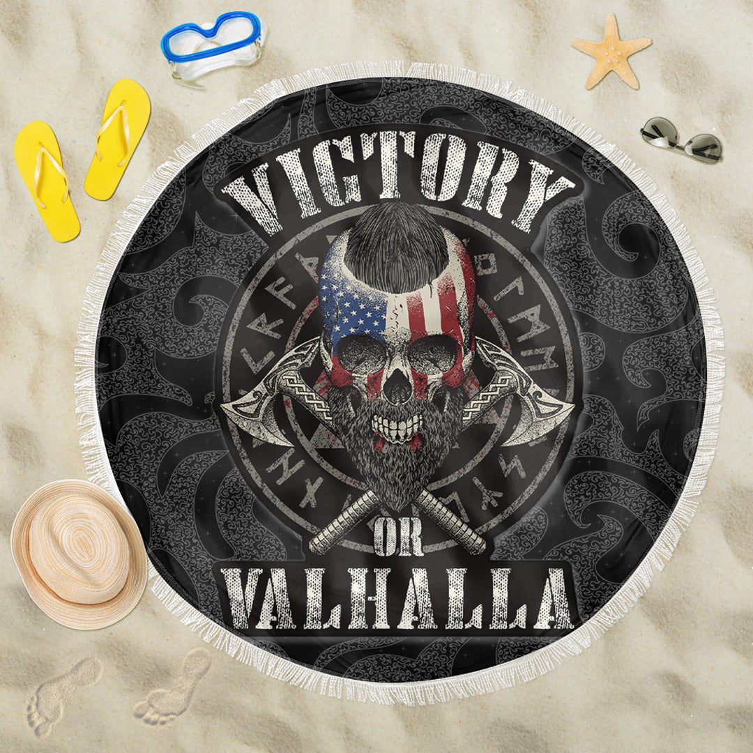 Viking Beach Blanket Victory or Valhalla Special Version Beach Blanket RLT12 - Wonder Print Shop