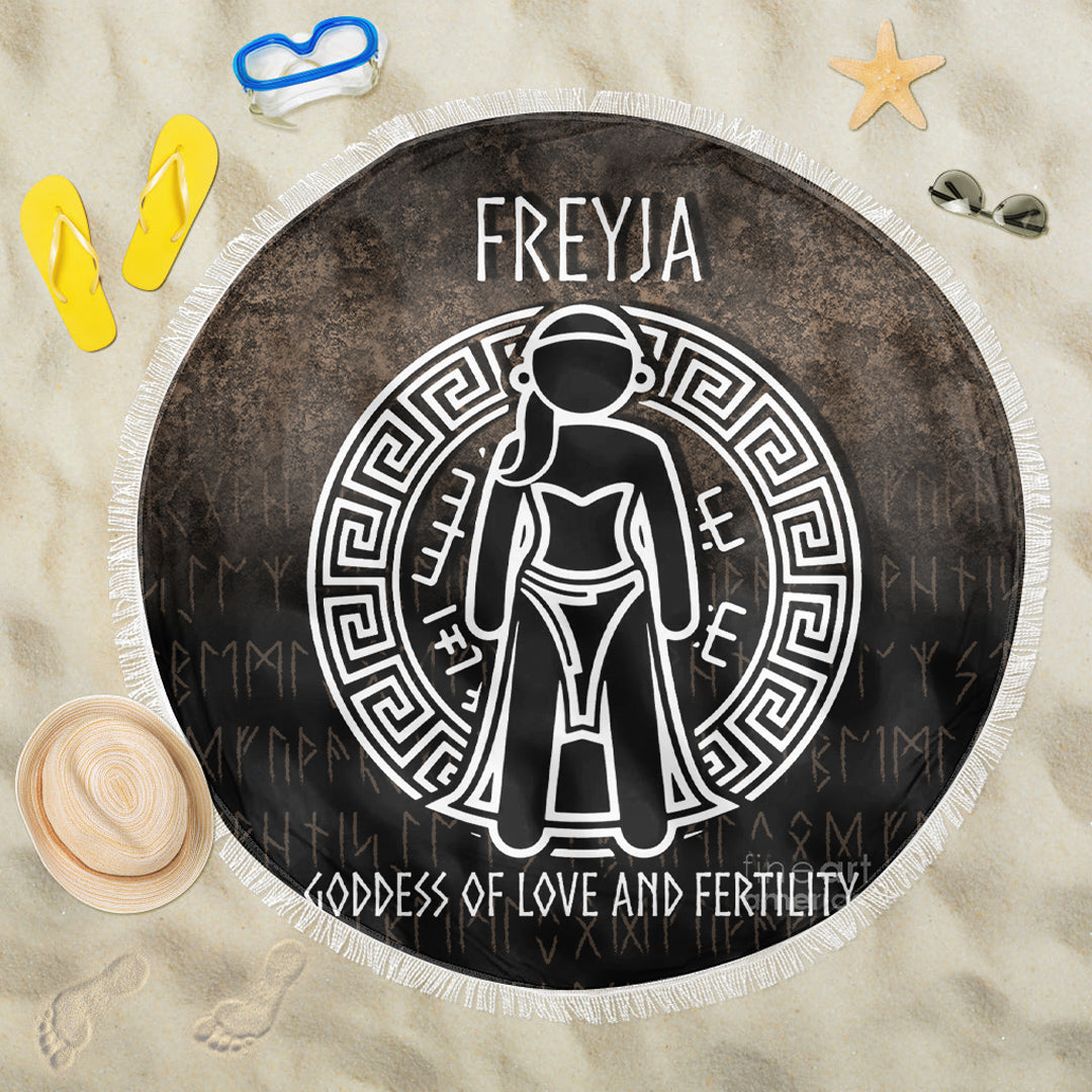 Wonder Print Shop Beach Blanket - Freyja the Goddess of Love and Fertility Beach Blanket RLT12 - Wonder Print Shop
