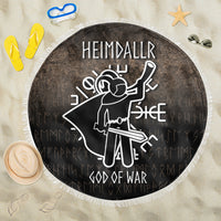 Wonder Print Shop Beach Blanket - Heimdallr God Of War Beach Blanket RLT12 - Wonder Print Shop