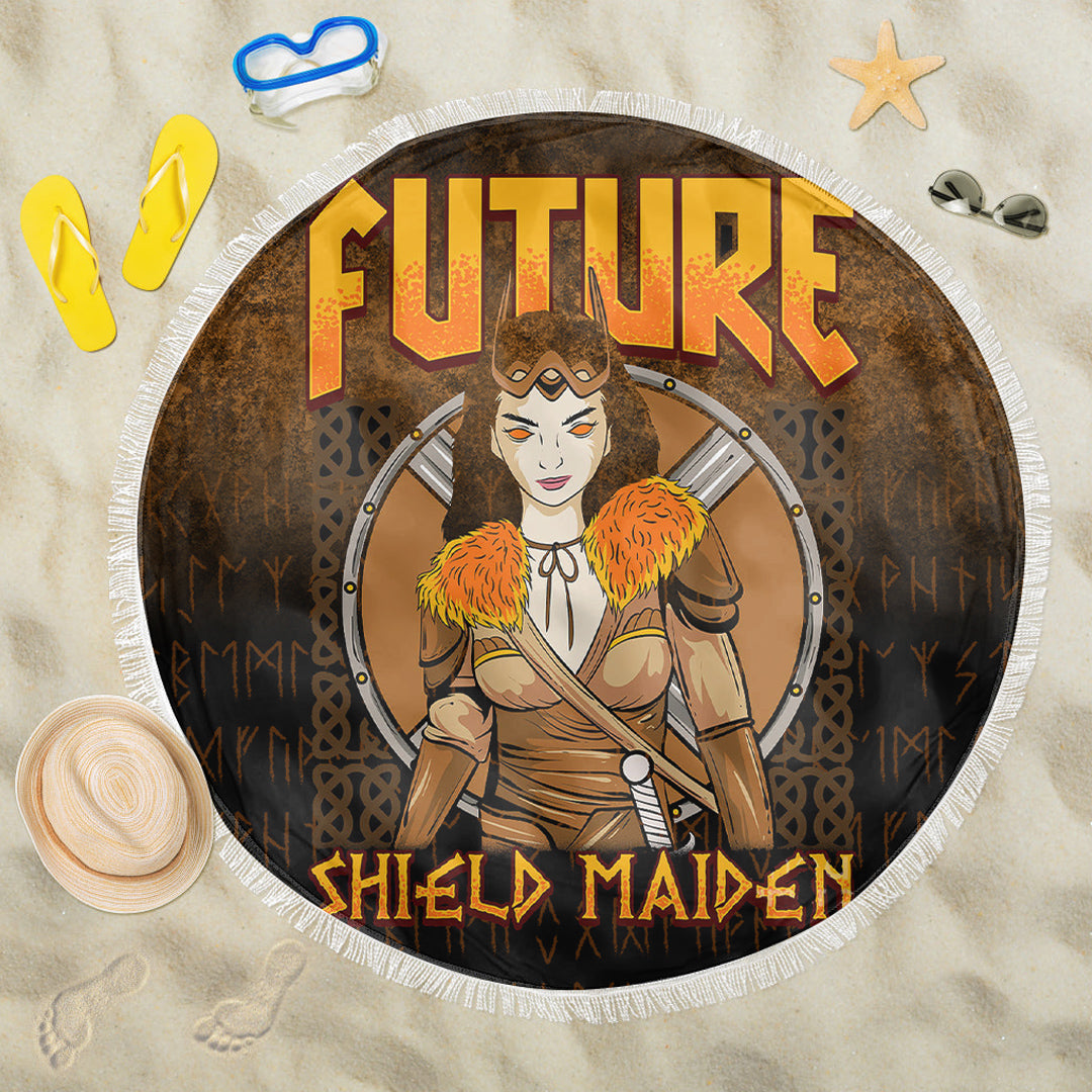 Viking Beach Blanket Future Shield Maiden Beach Blanket RLT12 - Wonder Print Shop