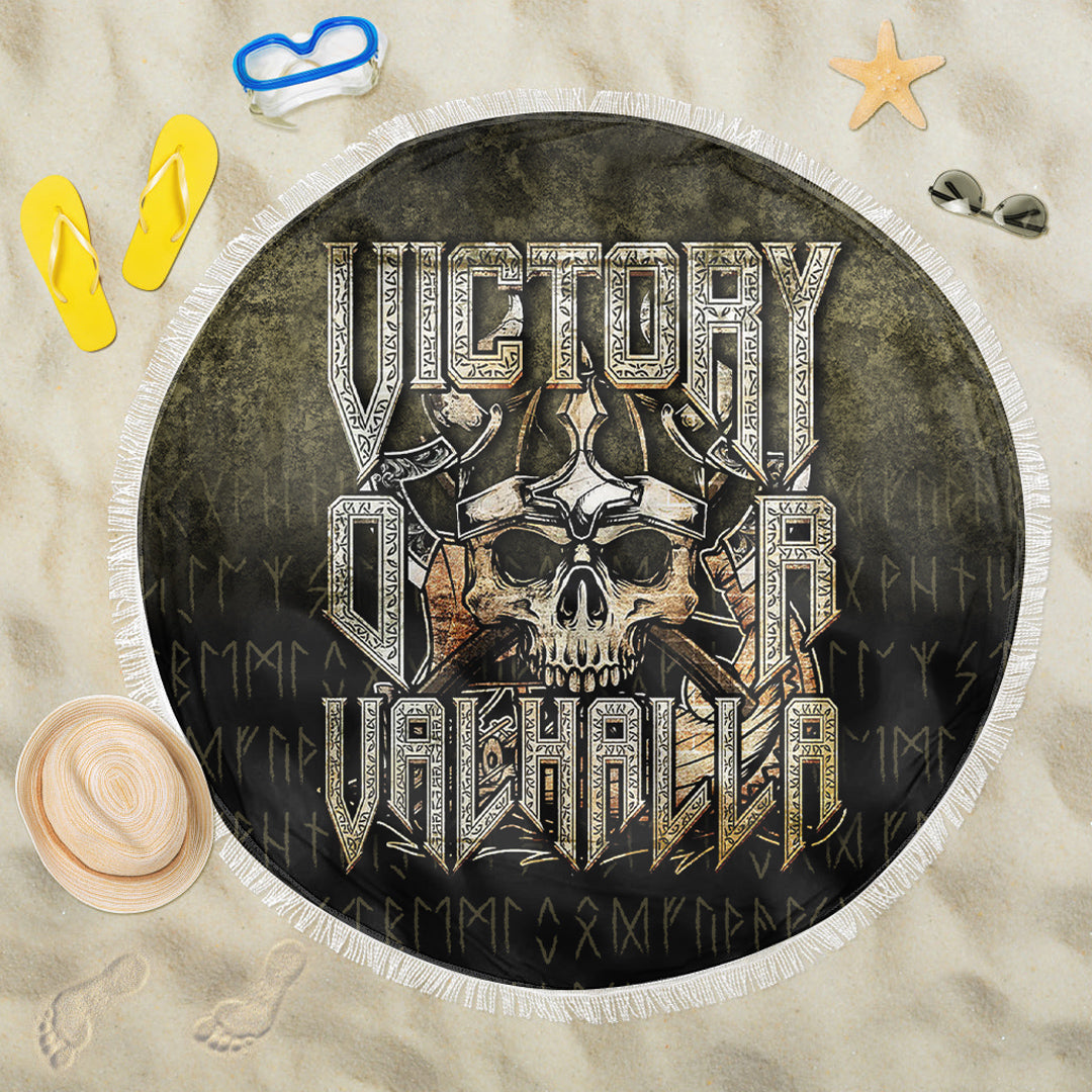 Wonder Print Shop Beach Blanket - Victory or Valhalla Beach Blanket RLT12 - Wonder Print Shop