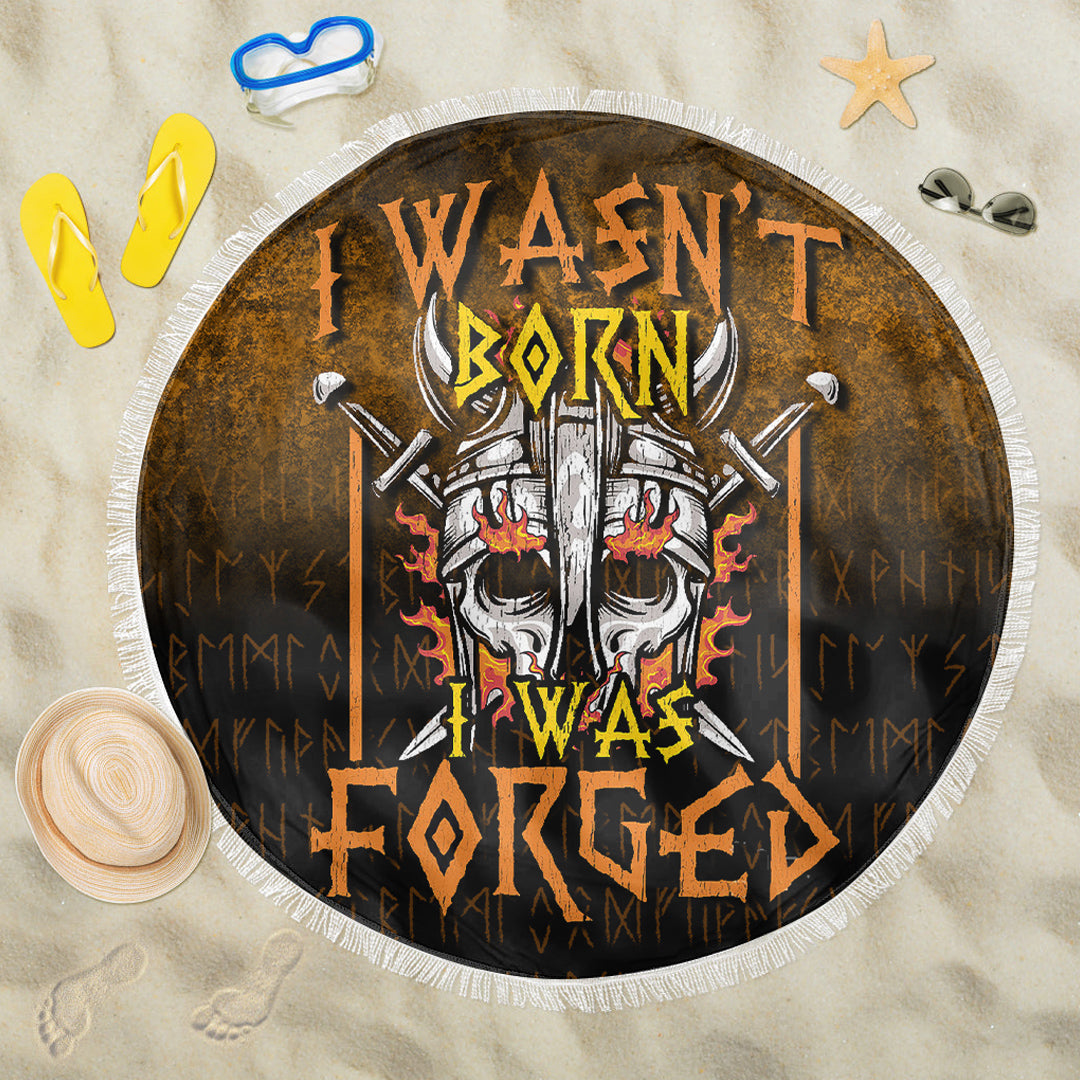 Viking Beach Blanket I Wasnt Born I Was Forged Beach Blanket RLT12 - Wonder Print Shop