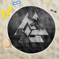 Viking Beach Blanket Huginn Muninn Ravens from Odin Viking Beach Blanket RLT12 - Wonder Print Shop