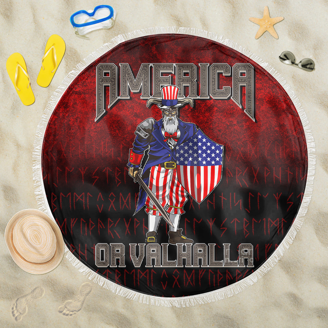 Viking Beach Blanket America Or Valhalla Beach Blanket RLT12 - Wonder Print Shop