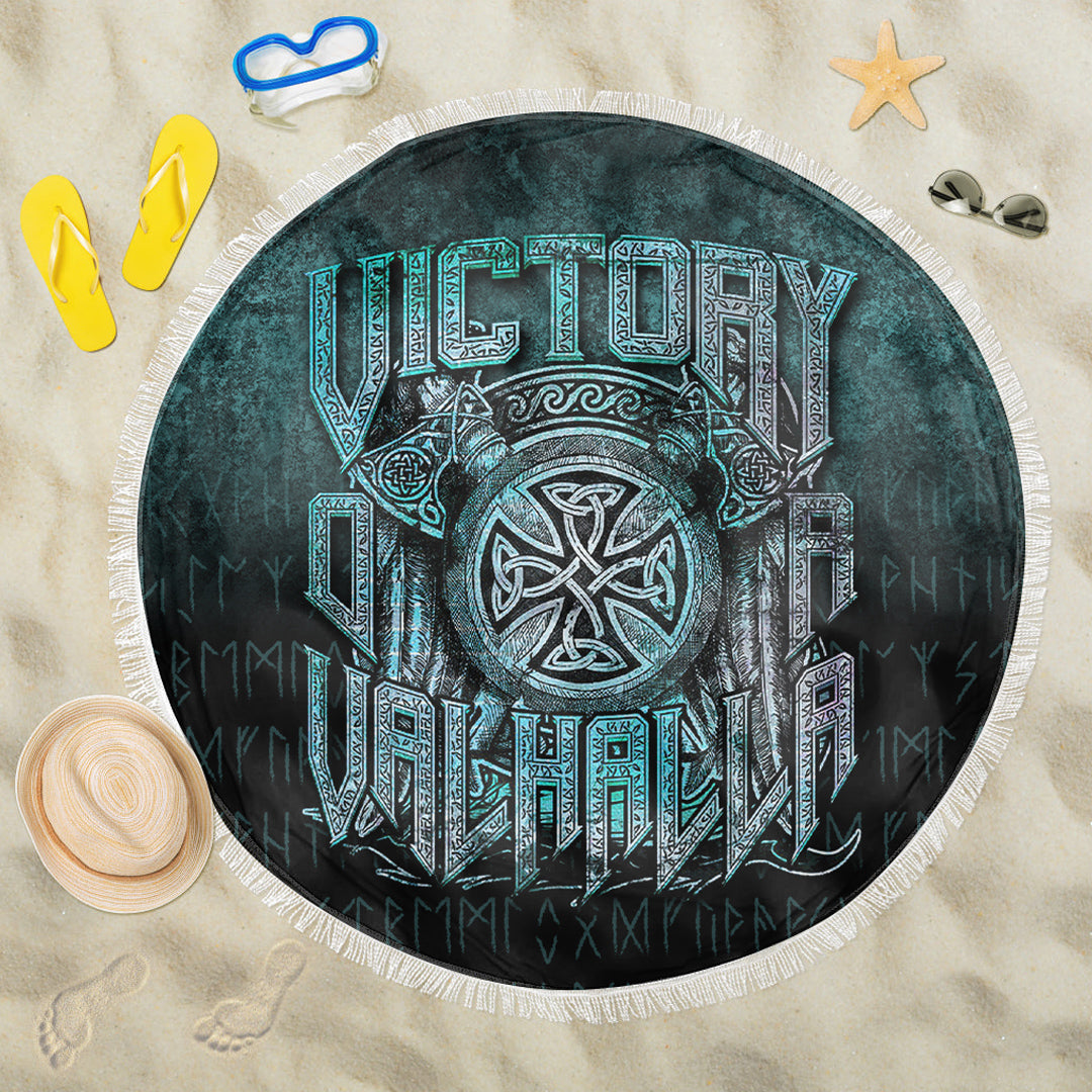 Wonder Print Shop Beach Blanket - Victory or Valhalla Beach Blanket RLT12 - Wonder Print Shop