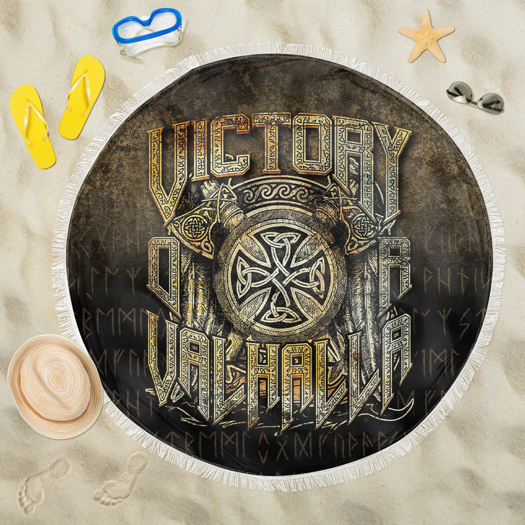 Wonder Print Shop Beach Blanket - Victory or Valhalla Beach Blanket RLT12 - Wonder Print Shop