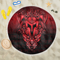Viking Beach Blanket The Armor Of Viking Red Version Beach Blanket RLT12 - Wonder Print Shop