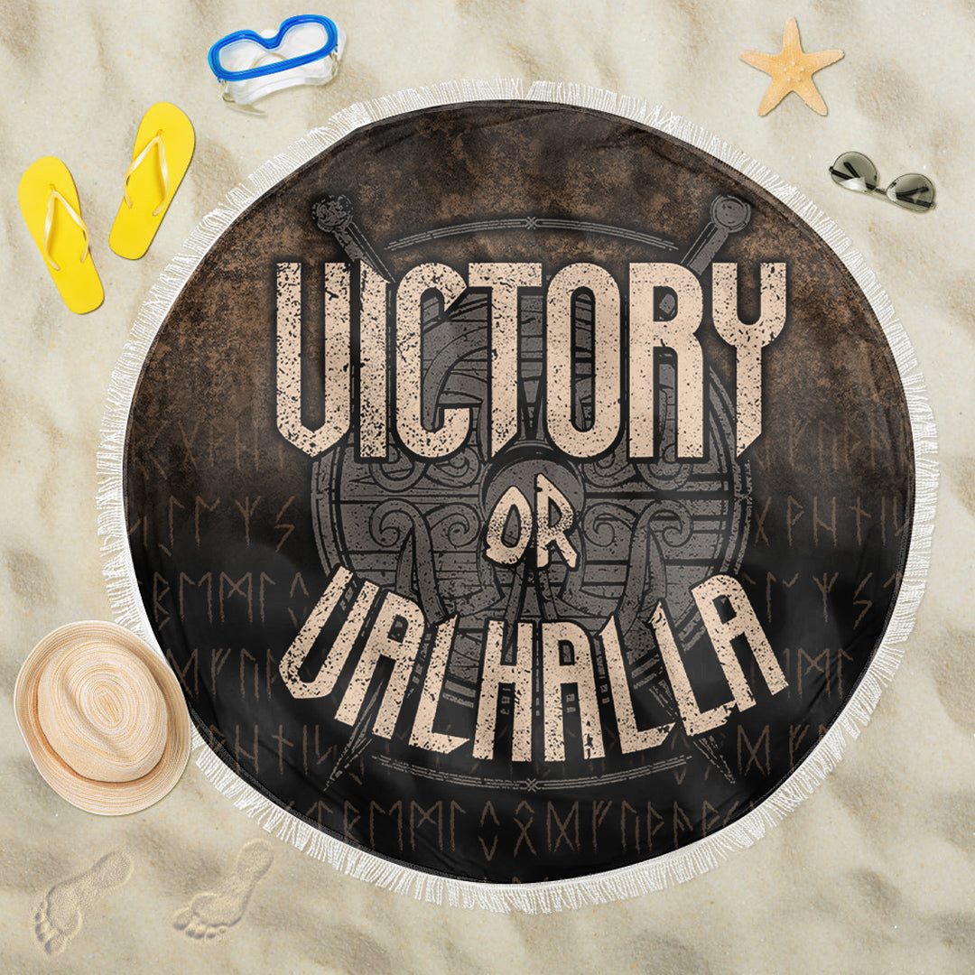 Wonder Print Shop Beach Blanket - Victory or Valhalla Beach Blanket RLT12 - Wonder Print Shop