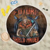 Viking Beach Blanket Future Shield Maiden Beach Blanket RLT12 - Wonder Print Shop