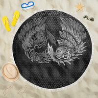 Viking Beach Blanket Ragnarok Huginn Muninn Special Version Beach Blanket RLT12 - Wonder Print Shop