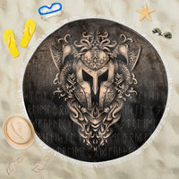 Viking Beach Blanket The Armor Of Viking Gold Version Beach Blanket RLT12 - Wonder Print Shop