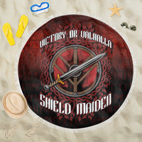 Viking Beach Blanket Victory or Valhalla Shield Maiden Beach Blanket RLT12 - Wonder Print Shop