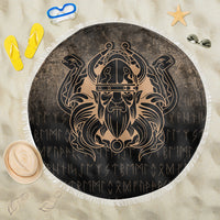 Viking Beach Blanket Nordic Warrior Valhalla Norse Gold Version Beach Blanket RLT12 - Wonder Print Shop